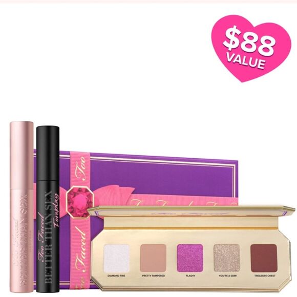 Too Faced Limited Edition You're A Gem Makeup Set New in Box - Picture 1 of 3